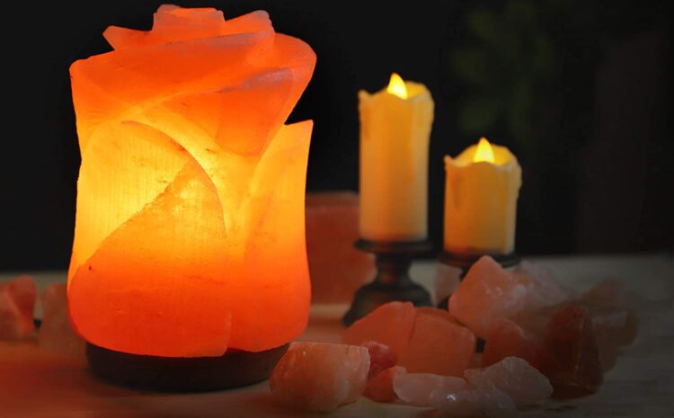 Flower shape Himalayan salt lamp